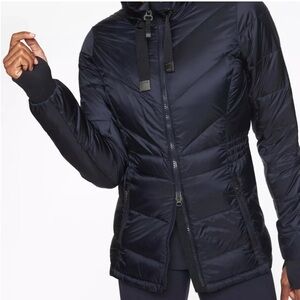 Athleta Banner Peak Goose Down Water Resistant Navy Dark Blue Puffer Jacket S